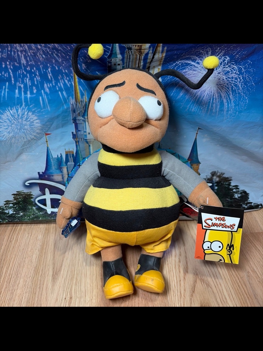 The Simpsons BUMBLEBEE Man 14" Plush Stuffed Doll Figure Applause 2004 NWT